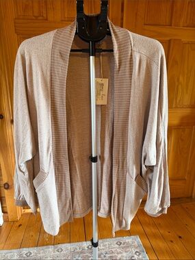Grace & Lace Open-Front Cardigan Jacket - Light Taupe